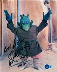 Star Wars: Warwick Davis Wald Signed & Inscribed 8" x 10" Cardstock Photo (Beckett/BAS)