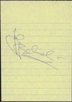 John Belushi Signed 3.75" x 5.25" Segment (JSA LOA)