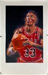 Scottie Pippen Lot of Ten (10) Signed 22" x 34" Lithographs (Limited Edition)(Third Party Guaranteed)