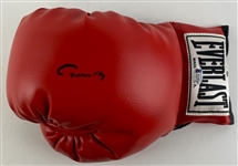 Muhammad Ali Signed Red Everlast Boxing Glove with "Cassius Clay" Autograph (Beckett/BAS Sticker)