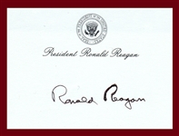 President Ronald Reagan Rare Signed Presidential Post-It Note! (Third Party Guaranteed)