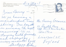 Beatles: Ringo Starr & Barbara Bach Signed Postcard (Third Party Guaranteed)