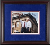 Barack Obama Signed 10” x 8” Photo Pictured w/ Joe Biden Framed (JSA LOA) 