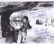 Star Wars: Mark Hamill w/ Quote & Peter Mayhew Dual-Signed 10” x 8” Photo From “The Empire Strikes Back” (2 Sigs) (Third Party Guaranteed)