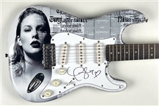 Taylor Swift Signed Fender Squier Stratocaster Graphics Guitar (Roger Epperson/REAL Authentication)
