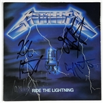 Metallica Vintage Group Signed w/ Cliff “Ride The Lightning” Album Record (4 Sigs) (Beckett/BAS LOA) 