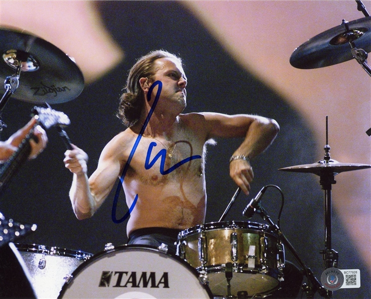 Metallica: Lars Ulrich Signed 8" x 10" Color Photo (Beckett/BAS)