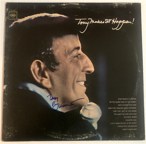 Tony Bennett Signed “Tony Makes It Happen” Album Record (Beckett/BAS Authentication)  