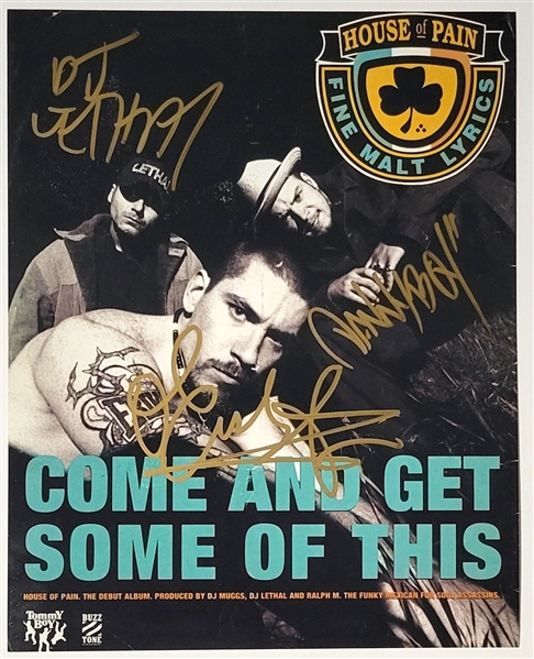 House of Pain Group Signed 8” x 10” Photo (3 Sigs) (Third Party Guaranteed)