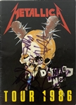 Metallica Group Signed Damage Inc 1986 Tour Program with Cliff Burton! (Beckett/BAS)