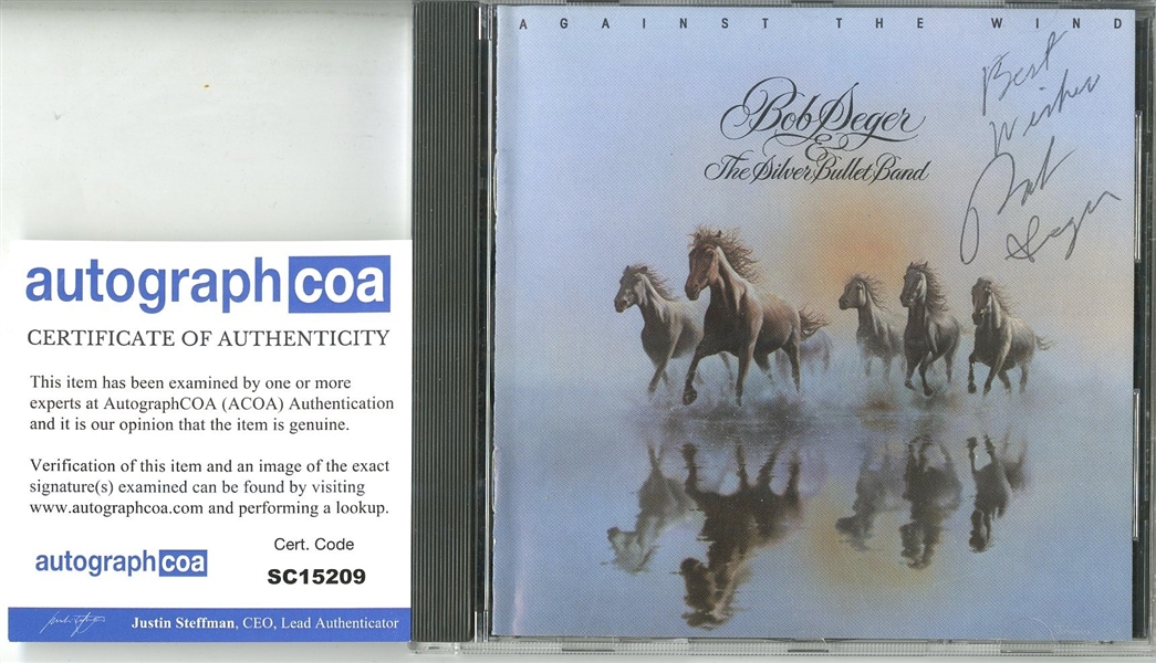 Bob Seger Signed & Inscribed "Against the Wind" CD Insert (ACOA)