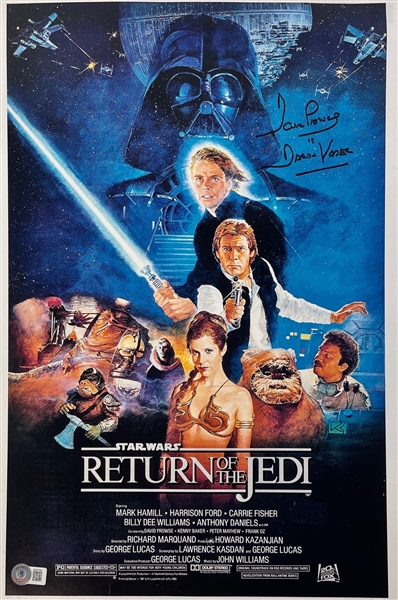 Star Wars: Dave Prowse Signed & Inscribed 12" x 18" Return of the Jedi Photo (Beckett/BAS)