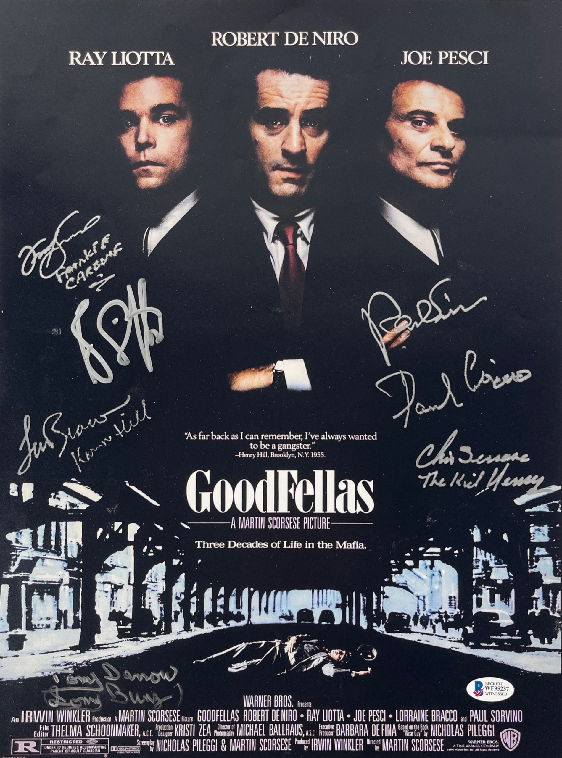 Lot detail goodfellas cast signed 12 x 16 photo w ray liotta