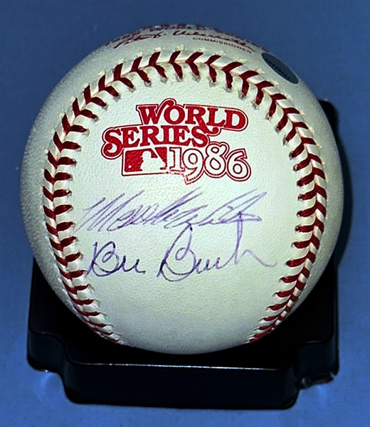 Rare Bill Buckner & Mookie Wilson Signed 1986 World Series Baseball! (Steiner & MLB) 