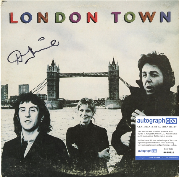 Paul McCartneys Wings Group Signed Album Collection of Five w/ Lane, Holly, & Juber (ACOA)