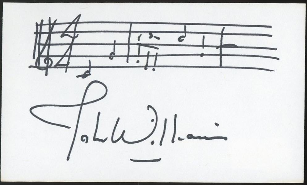 Star Wars: John Williams Signed & Handwritten Musical Notes of the "Star Wars" Theme (Beckett/BAS LOA)