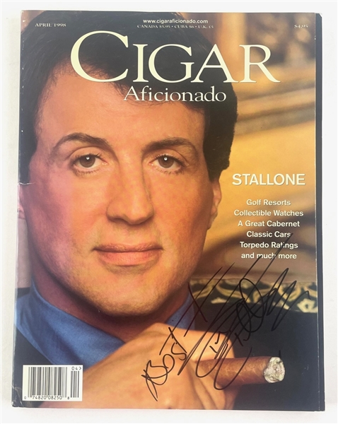 Sylvester Stallone Signed April 1998 Cigar Aficionado Magazine (Third Party Guarantee)