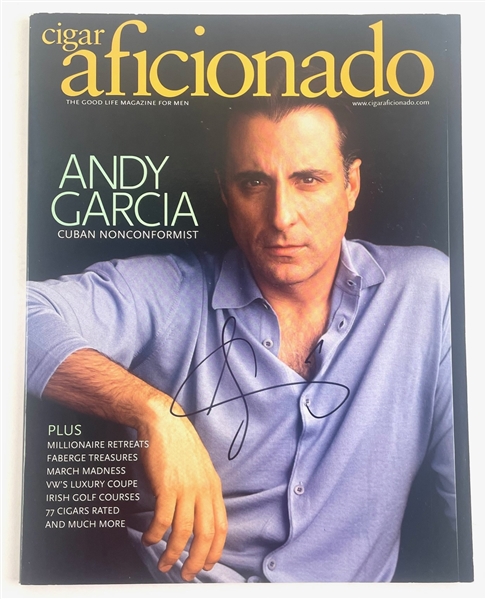 Andy Garcia Signed Cigar Aficionado Magazine (Third Party Guarantee)