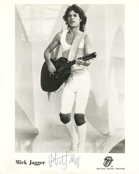 The Rolling Stones: Mick Jagger Superb Signed Vintage Signed 8" x 10" Stones Promo Photo (Epperson/REAL LOA)