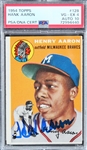 Hank Aaron Signed 1954 Topps Rookie Card Graded VG-EX 4 with GEM MINT 10 Autograph! (PSA/DNA Encapsulated)