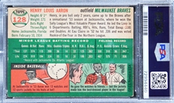 Hank Aaron Signed 1954 Topps Rookie Card Graded VG-EX 4 with GEM MINT 10 Autograph! (PSA/DNA Encapsulated)