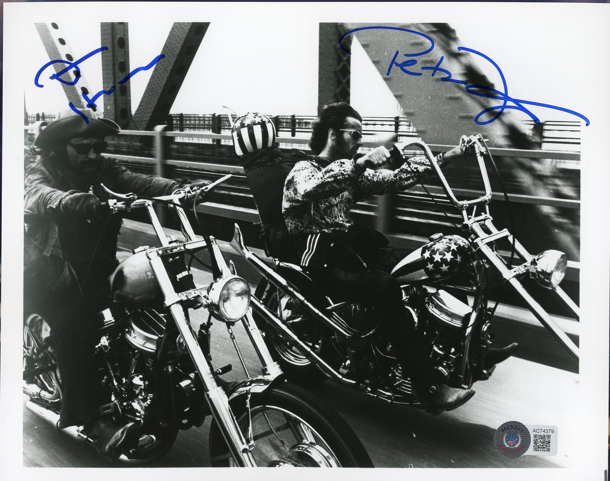 Lot Detail - Easy Rider: Peter Fonda & Dennis Harper Signed 8