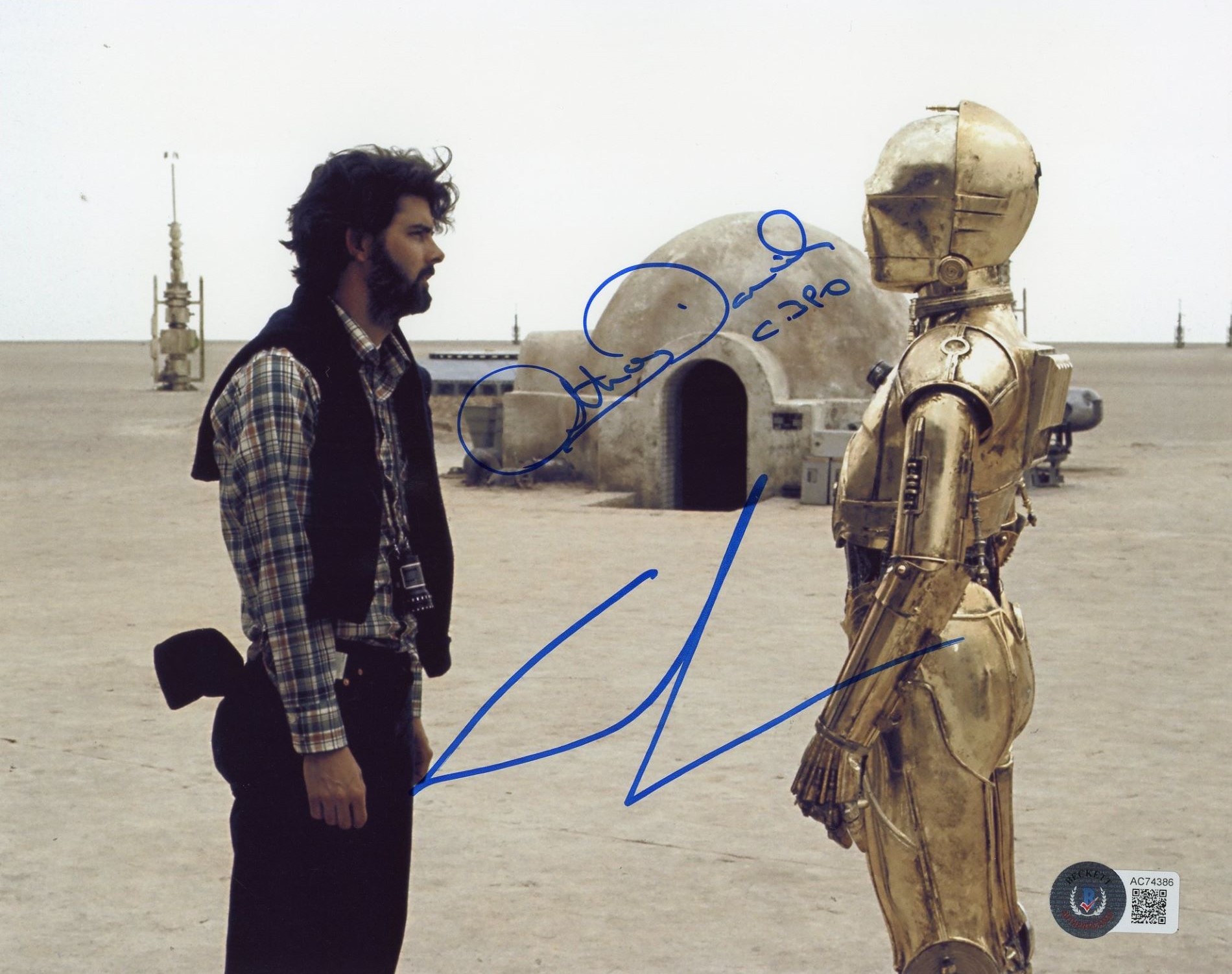 Lot Detail Star Wars George Lucas And Anthony Daniels Signed 8 X 10 Photo Beckett Bas