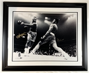 Muhammad Ali & Joe Frazier Signed GARGANTUAN 40” x 30” Photo Custom Framed (Online Authentics) (Third Party Guaranteed)