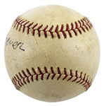 Honus Wagner Superb Single-Signed ONL Baseball (JSA LOA)