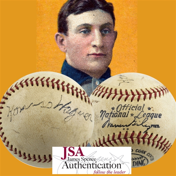 Honus Wagner Superb Single-Signed ONL Baseball (JSA LOA)