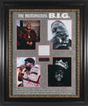 The Notorious B.I.G. Signed Sheet in Custom Framed Display (JSA LOA)