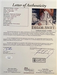 Taylor Swift RARE Signed 8.5 x 11.25 Big Machine Records Promotional Photo (JSA LOA)