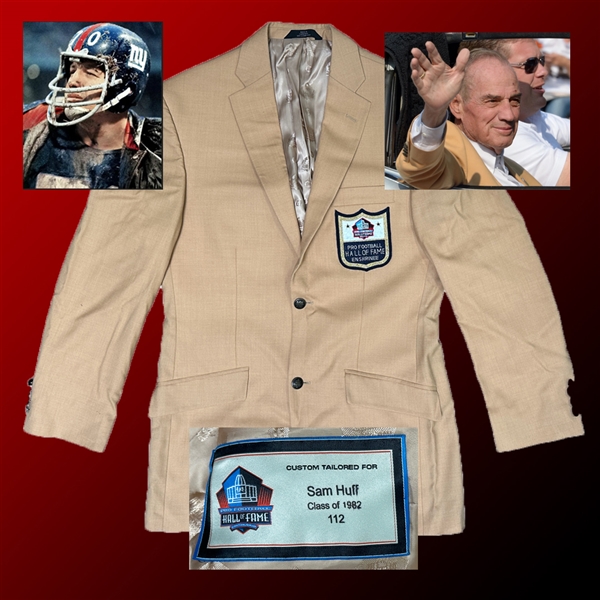 Sam Huff Personally Owned & Worn NFL Hall of Fame Gold Jacket (Estate Provenance)