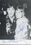 Beatles: RARE Paul & Linda McCartney signed 4.25" x 5.75" Postcard (Beckett/BAS LOA)(Tracks LOA)