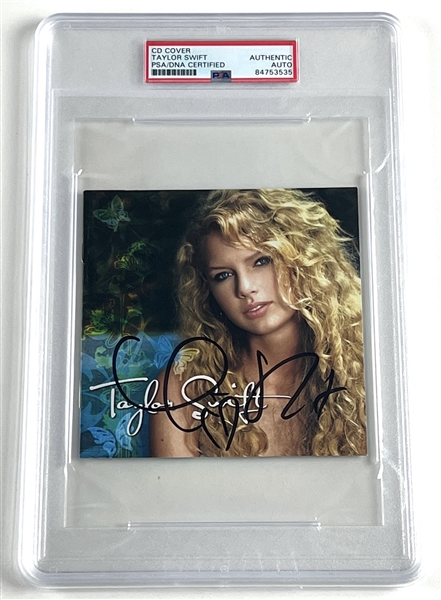 Taylor Swift Signed Self-Titled Debut CD Booklet (PSA Encapsulated)