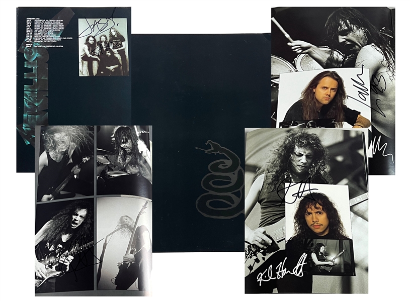Metallica Group Signed “Wherever We May Roam” 1991-92 Tour Book (4 Sigs, Plus x2 Kirks) (Beckett/BAS Authentication) 
