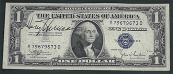 Harry S. Truman “The Buck Stops Here!” Framed Display w/ Signed $1 Bill Presented to John W. Snyder (Total 3 Items Signed by Truman) (Third Party Guaranteed)