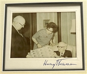 Harry S. Truman “The Buck Stops Here!” Framed Display w/ Signed $1 Bill Presented to John W. Snyder (Total 3 Items Signed by Truman) (Third Party Guaranteed)