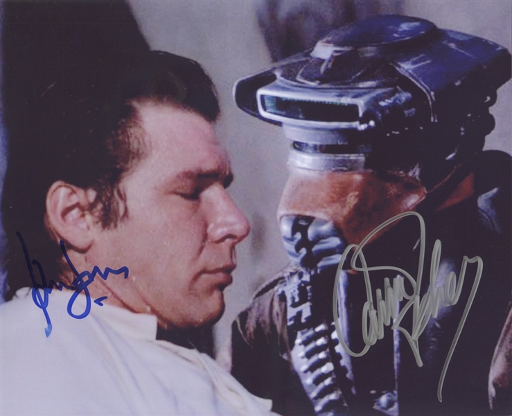 Star Wars: Carrie Fisher & Harrison Ford Dual-Signed 10” x 8” “Return of the Jedi” Photo (Third Party Guaranteed)