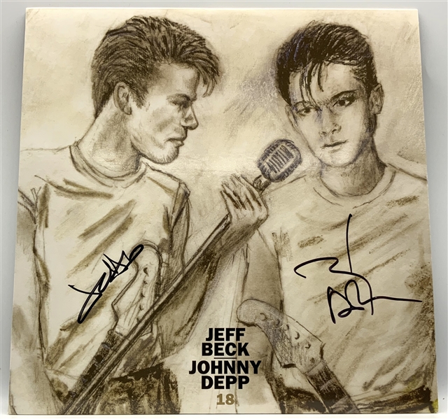 Lot Detail - Jeff Beck and Johnny Depp Signed “18” Record Album (Third ...