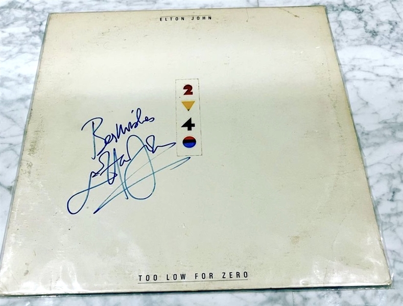 Elton John "Too Low for Zero" Signed Record Album (Beckett/BAS LOA)