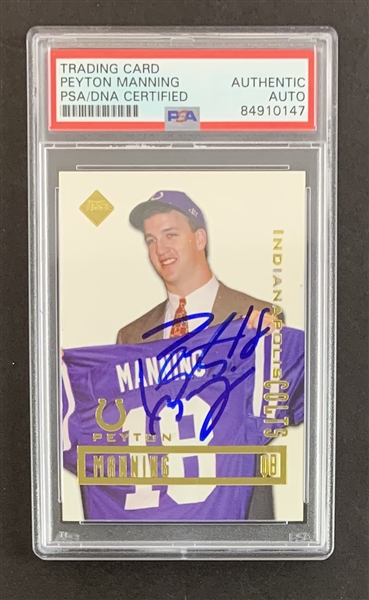 Peyton Manning Signed 1998 Collectors Edge Rookie Card (PSA/DNA Encapsulated)