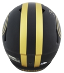 49ers GOATS: Joe Montana & Jerry Rice Signed Gold Speed Flex Eclipse Replica Helmet (Beckett/BAS)