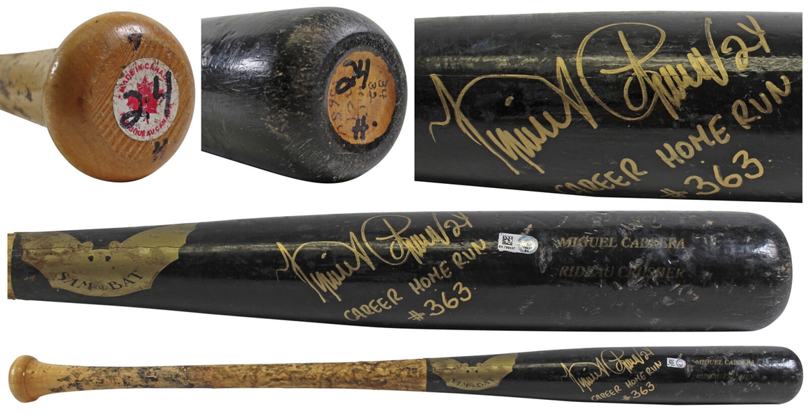 2013 Miguel Cabrera Game Used & Signed Bat :: Used for Career HR #363 :: Triple Crown Season (MLB & PSA/DNA)