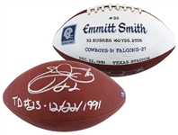 Emmitt Smith Game Used & Signed Football - Used for Career TD #23 - Used 12/22/91 vs. ATL (Beckett & Emmit Smith/Prova LOAs)