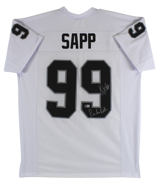 Warren Sapp Signed Raiders Style Jersey with "Raider Nation" Inscription (Beckett/BAS Witnessed)