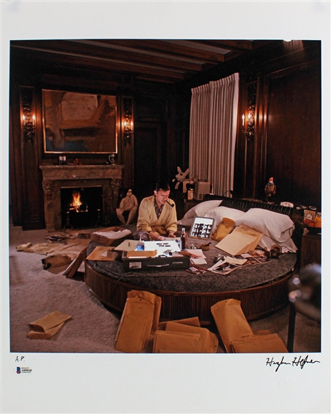 Playboy: Hugh Hefner Signed 16" x 20" Artists Proof Lithograph (Beckett/BAS LOA)