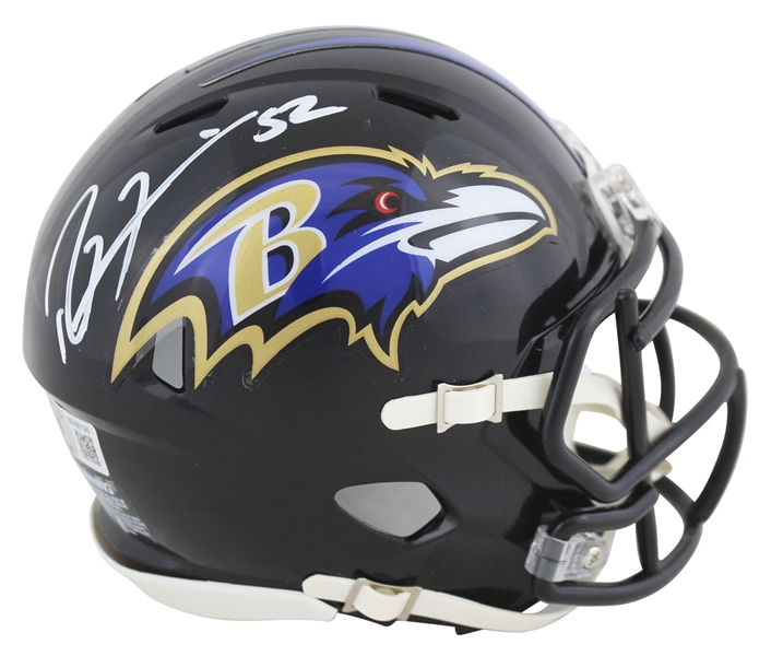 Ray Lewis Signed Baltimore Ravens Speed Mini Helmet (Beckett/BAS Witnessed)