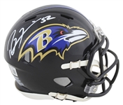 Ray Lewis Signed Baltimore Ravens Speed Mini Helmet (Beckett/BAS Witnessed)