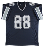 Drew Pearson Signed Dallas Cowboys Style Football Jersey (Beckett/BAS Witnessed)